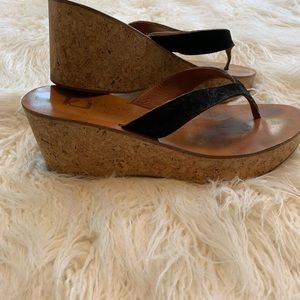 Suede wedges